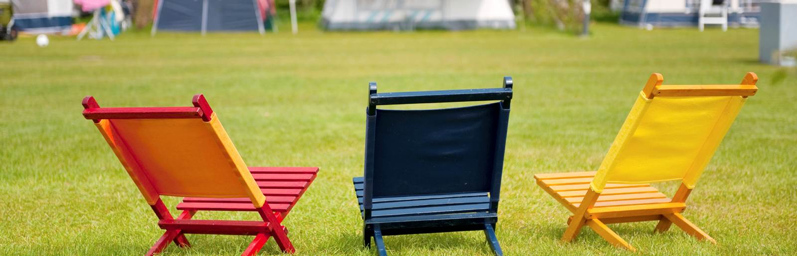 Deck Chairs in field 