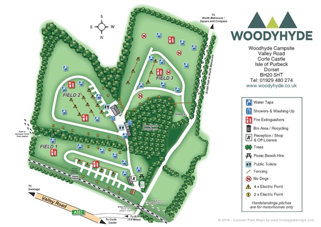 Woodyhyde Site map