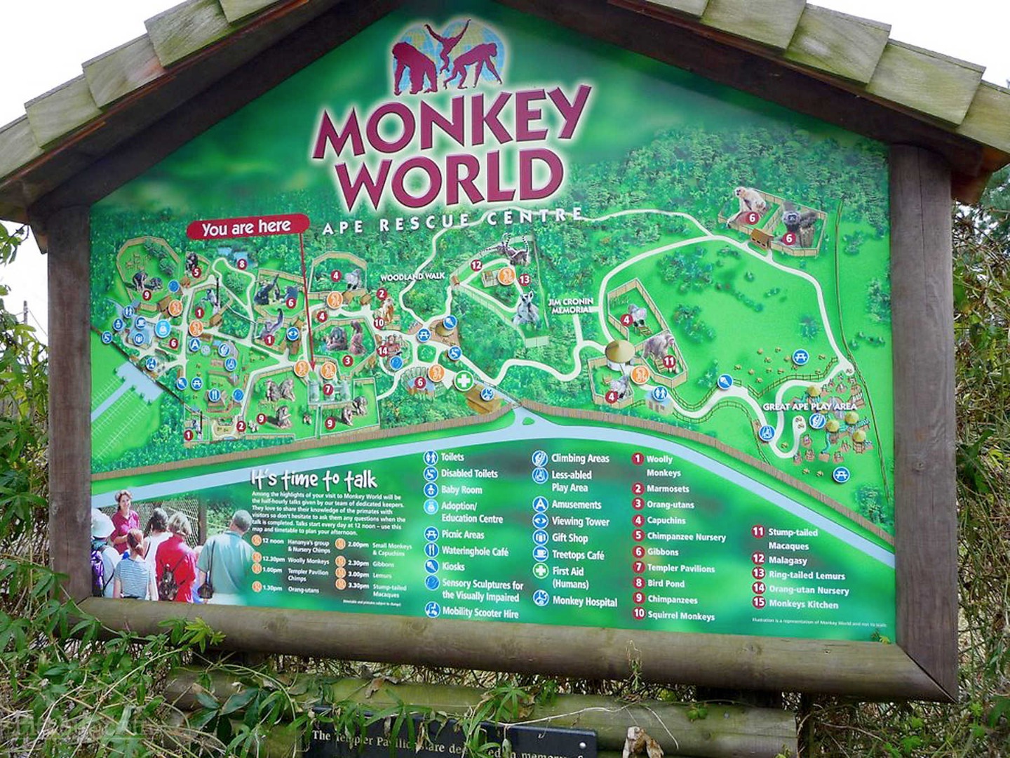 Monkey World Dorset Map Monkey World