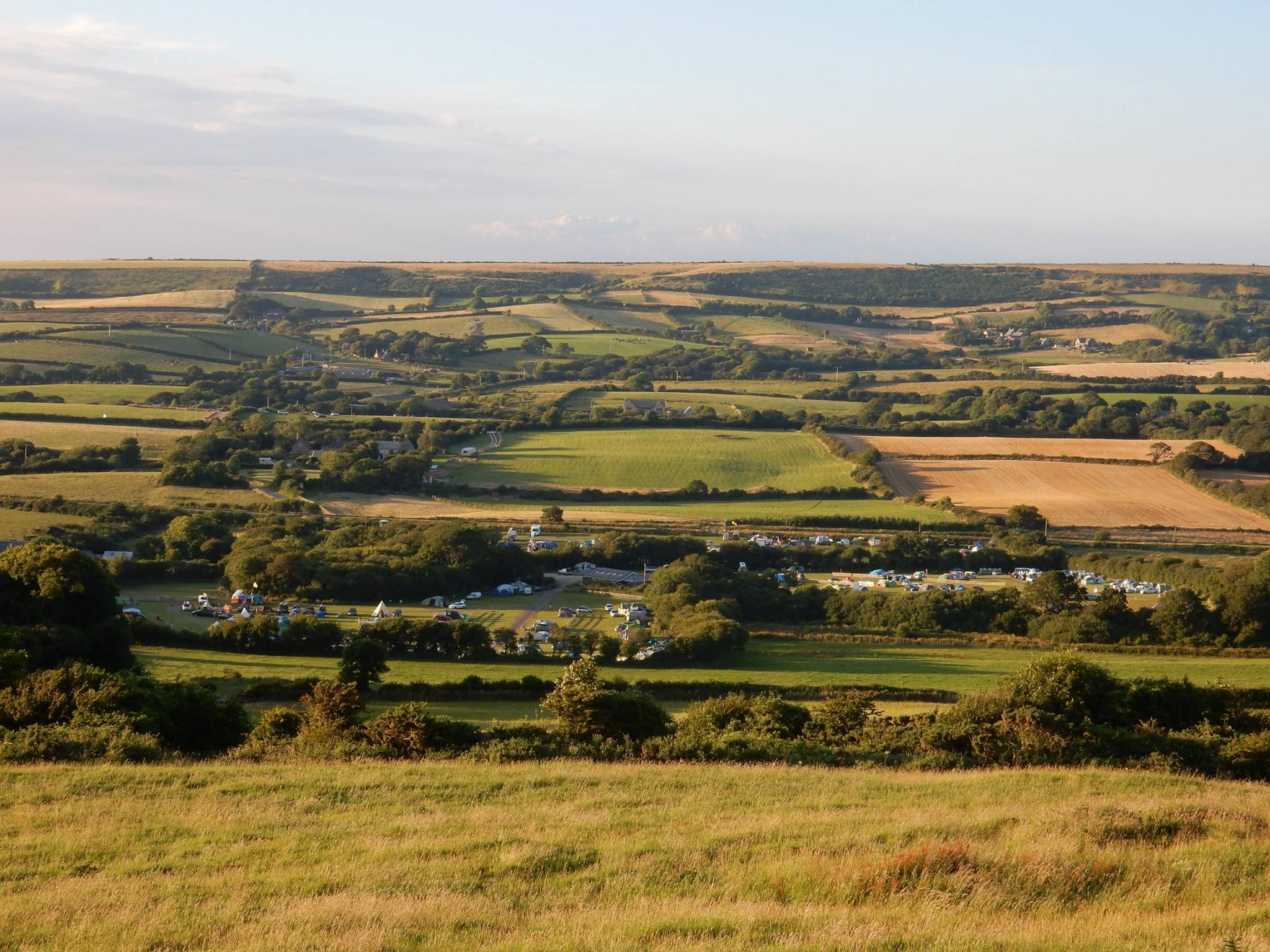 Woodyhyde Campsite from above 